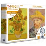 quebra-cabeça 1.000 peças duplo retrato e girassóis quebra-cabeça 1.000 peças duplo retrato e girassóis