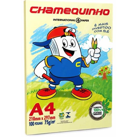 chamequinho a4 amarelo 100f chamequinho a4 amarelo 100f