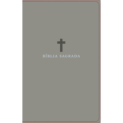 bíblia sagrada acf couro soft cinza letra grande