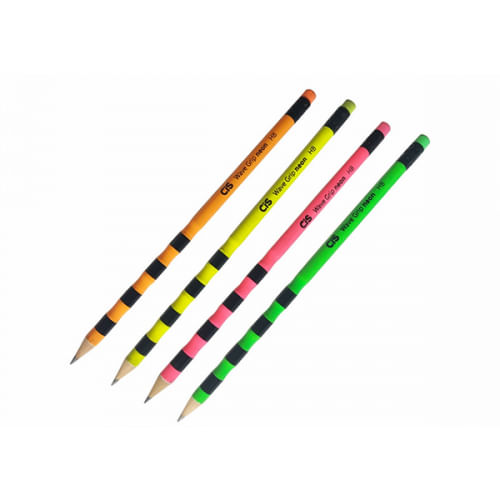 lápis grafite hb wave grip neon avulso
