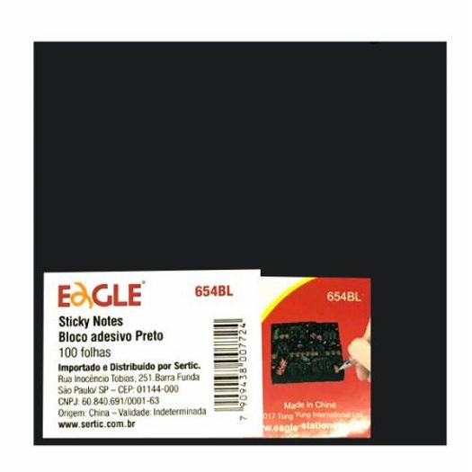 bloco adesivo quadrado preto 100 folhas bloco adesivo quadrado preto 100 folhas