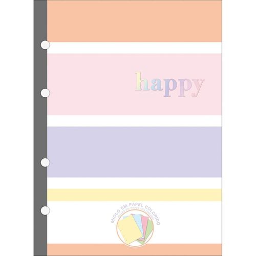 bloco fichário colegial tiliflex happy color 80f 75g 319392 tilibra