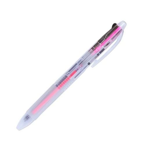 caneta esferográfica 3 cores 0,7mm fluor rosa 03285 molin avulso