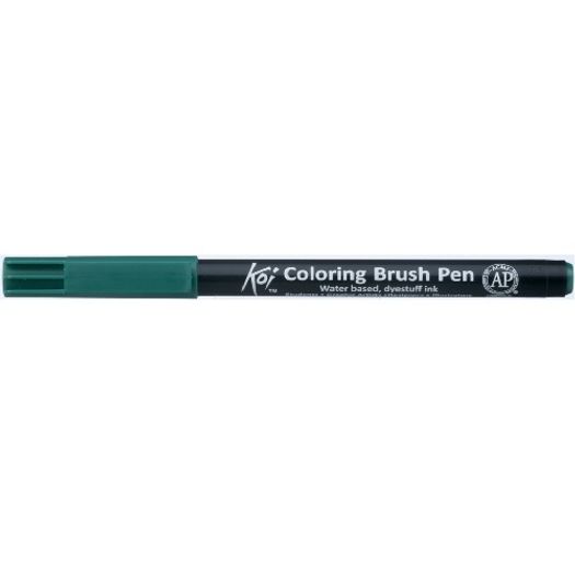 caneta-pincel-koi-coloring-brush-pen-verde-xbr29-miwa---avulso-varejo caneta-pincel-koi-coloring-brush-pen-verde-xbr29-miwa---avulso-varejo