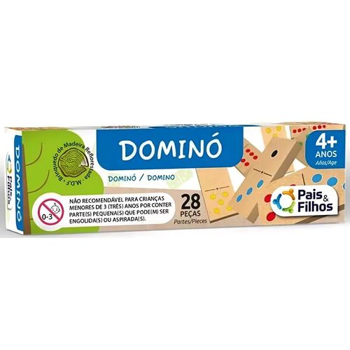 jogo de dominó madeira 28 peças