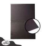 caderno sem pauta 40 folhas pretas capa branca 180g sketchbook a4 327 merci