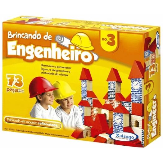 Brincando de Engenheiro 150 Peças Brinquedo Educativo Blocos de