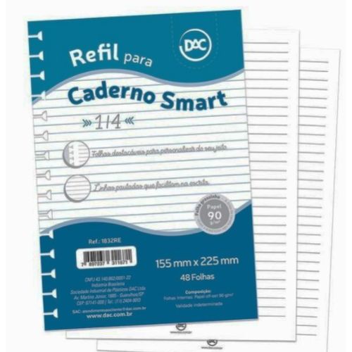 refil caderno colegial smart 90g 48fl