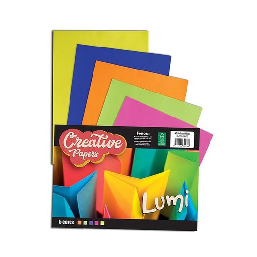 bloco creative lumi paper a4 40f 75gr 8961-0 foroni bloco creative lumi paper a4 40f 75gr 8961-0 foroni