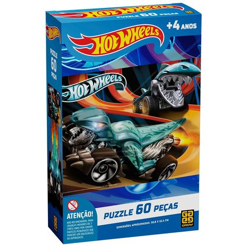 quebra-cabeca 60 peças hot wheels