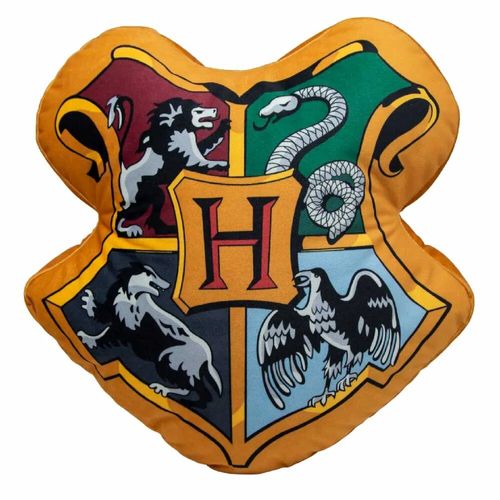 almofada formato hogwarts brasão zona criativa