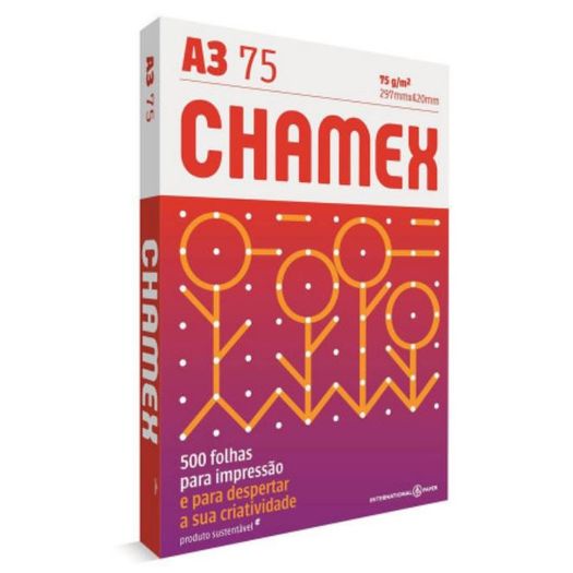 chamex multi 29,7x42cm 75gr a3 resma 500 folhas chamex multi 29,7x42cm 75gr a3 resma 500 folhas