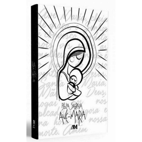 bíblia sagrada - preta e branca - maria