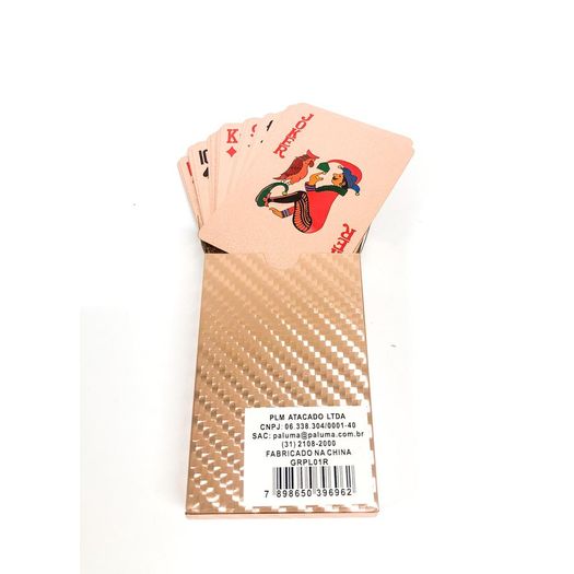 baralho rose gold luxo 54 cartas baralho rose gold luxo 54 cartas
