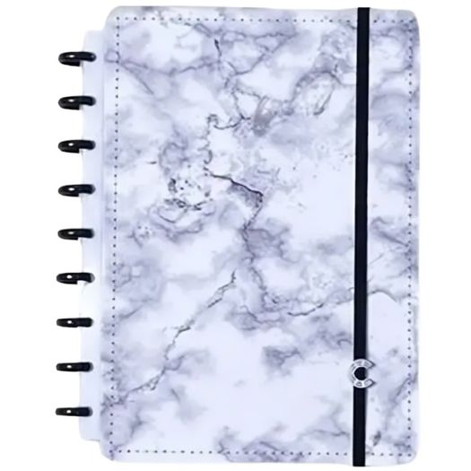 caderno inteligente médio bianco mármore 80 folhas caderno inteligente médio bianco mármore 80 folhas