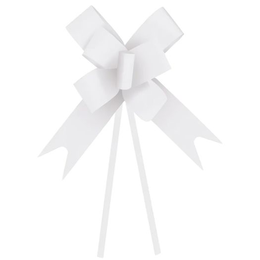 laço mágico liso branco pacote com 10 unidades laço mágico liso branco pacote com 10 unidades