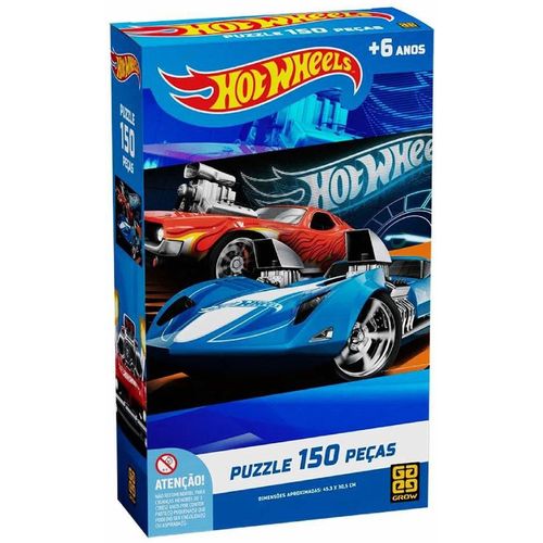 quebra-cabeça 150 peças hot wheels