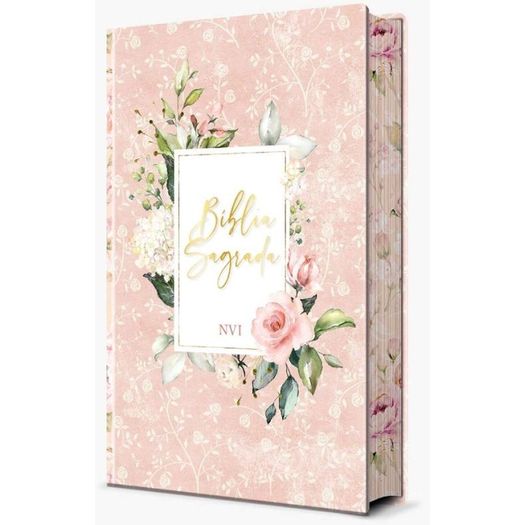 biblia sagrada nvi - flores rosa biblia sagrada nvi - flores rosa