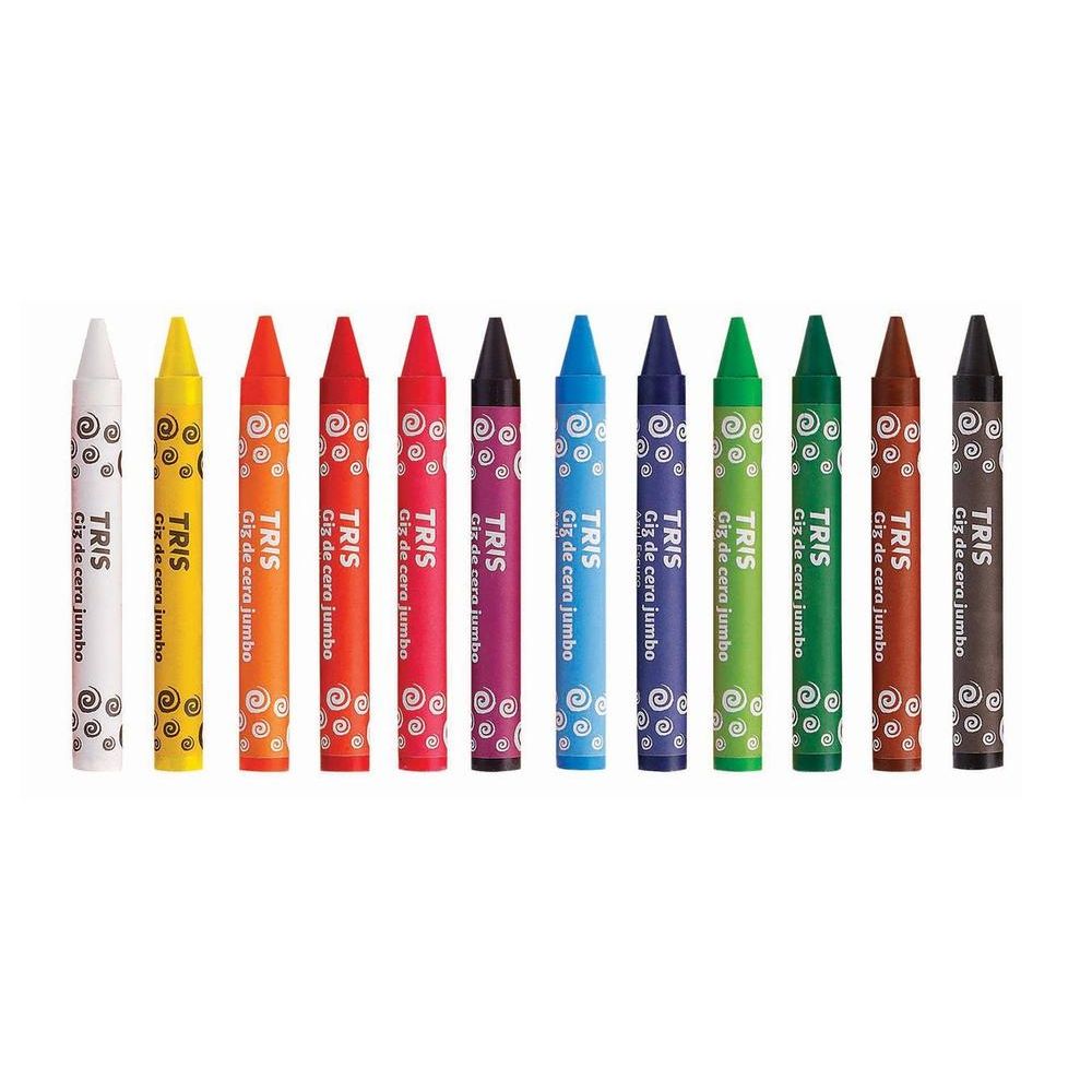 Giz De Cera 12 Cores Jumbo - Livrarias Curitiba