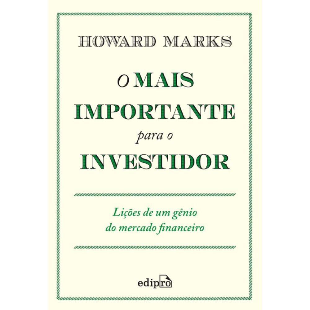 O Mais Importante Para O Investidor - Livrarias Curitiba