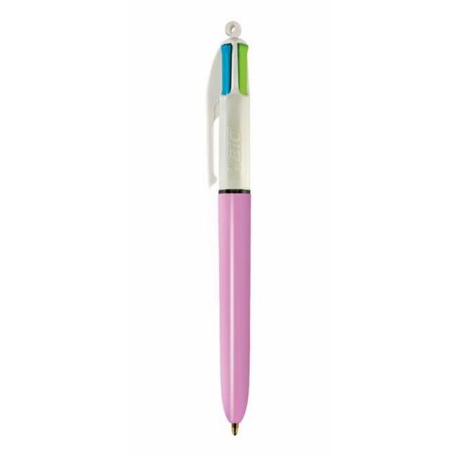 caneta esferográfica 4 cores rosa refresh 1.0mm 930205 bic blister