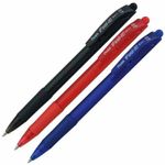 caneta esf 0,7mm preta/vermelha/azul pentel