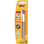 caneta esferográfica 4 cores corpo prateado 1.0mm ponta media 904224 azul preta vermelha verde bic b caneta esferográfica 4 cores corpo prateado 1.0mm ponta media 904224 azul preta vermelha verde bic b