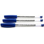 caneta esferográfica azul 3 unidades caneta esferográfica azul 3 unidades