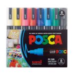 caneta marcador perma uni posca 2.0mm pc-5m com 8 unidades 58.9200 sertic