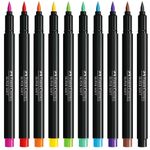 caneta hidrog 10 cores ponta pincel 15.0710soft faber caneta hidrog 10 cores ponta pincel 15.0710soft faber