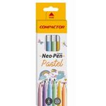 caneta hidrog 6 cores neo pen gigante pastel compactor