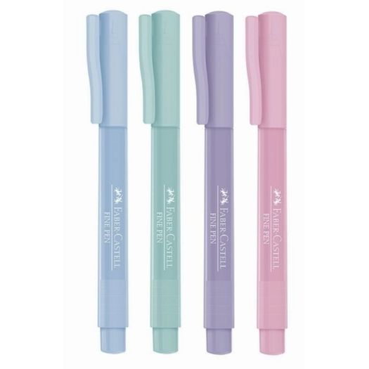 caneta hidrográfica fine pen pastel com 4 unidades caneta hidrográfica fine pen pastel com 4 unidades