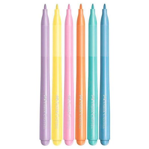 caneta hidrog 06 cores pastel ponta vai e vem 15.0906vvzf faber caneta hidrog 06 cores pastel ponta vai e vem 15.0906vvzf faber
