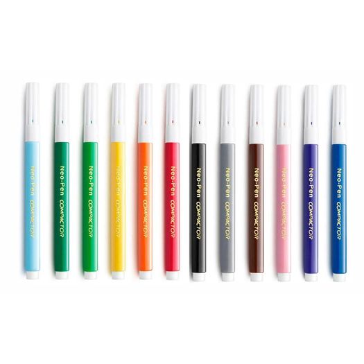 caneta hidrográfica 12 cores neo pen mirim compactor caneta hidrográfica 12 cores neo pen mirim compactor