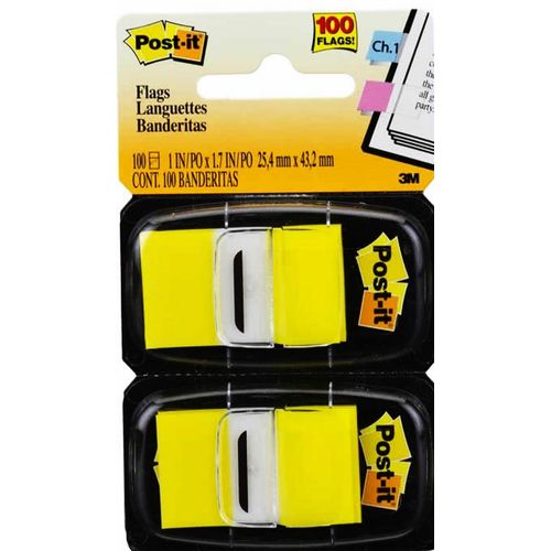 post-it flags 100 folhas amarelo
