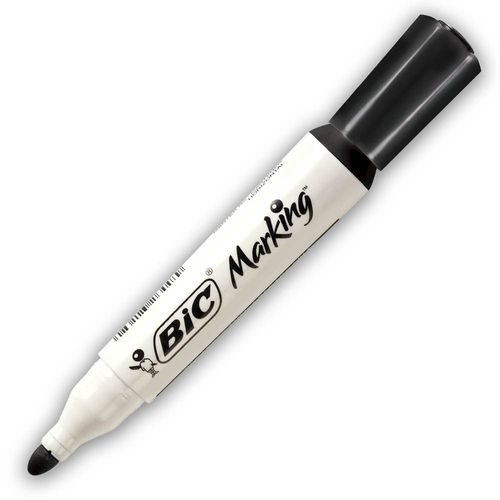 caneta para quadro branco marking preta recarregável 904204 bic blister