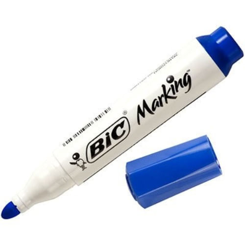 caneta para quadro branco marking azul recarregável 904205 bic blister