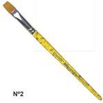 pincel chato 2 amarelo