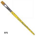 pincel chato 6 amarelo pincel chato 6 amarelo