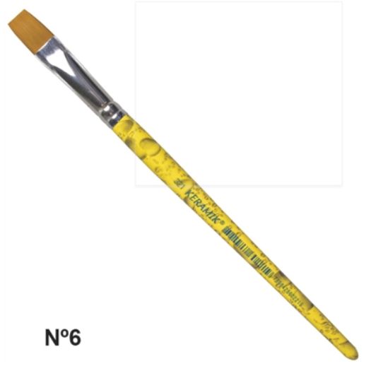 pincel chato 6 amarelo pincel chato 6 amarelo