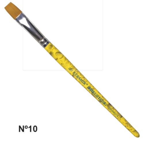 pincel chato 10 amarelo