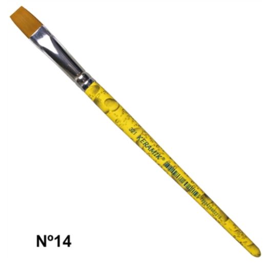 pincel chato 14 amarelo pincel chato 14 amarelo