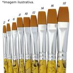 pincel chato 14 amarelo pincel chato 14 amarelo