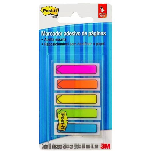 post it flags 100f 5 cores sortidas neon 11x43mm 3m post it flags 100f 5 cores sortidas neon 11x43mm 3m