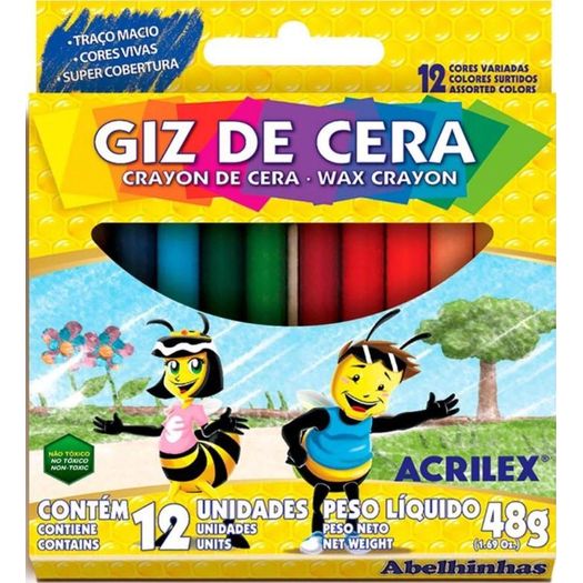 giz de cera fino 12 cores giz de cera fino 12 cores