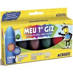 gizão de cera meu 1º giz com 6 cores gizão de cera meu 1º giz com 6 cores