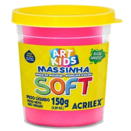 massa para modelar soft 150g rosa