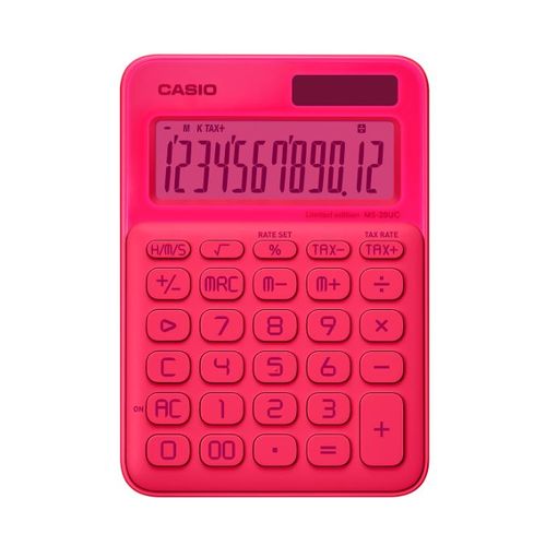 calculadora de mesa 12 digitos neon pink