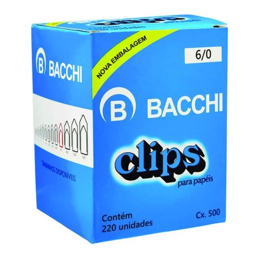 clips-n-6-0-500gr-220un-bacchi clips-n-6-0-500gr-220un-bacchi