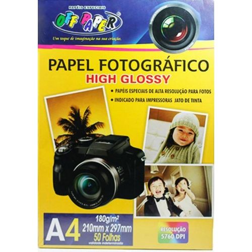 papel fotografico a4 180 gramas 50 folhas